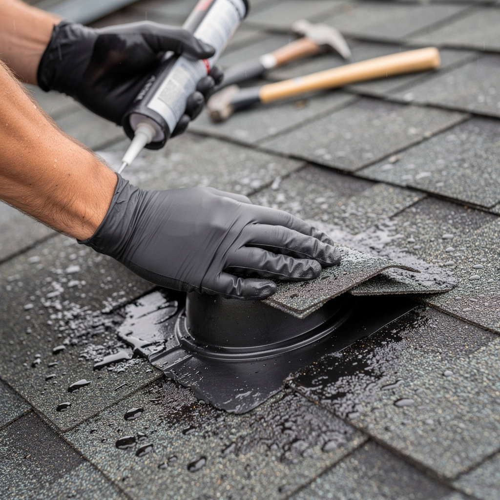 Nashville Roof Repair Experts emergency roof repair team performing urgent tarping and water damage prevention